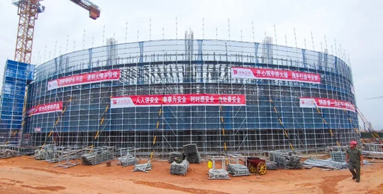 邦普宜化項(xiàng)目標(biāo)志性建筑“鳥巢”初具雛形！(圖2)